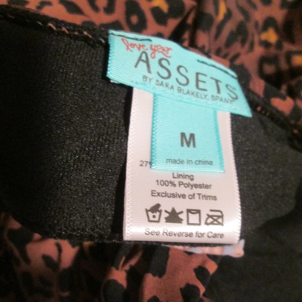 NWT Spanx Assets Slimming Tankini Swimsuit Top Brown & Black Animal Print sz M - Picture 4 of 4